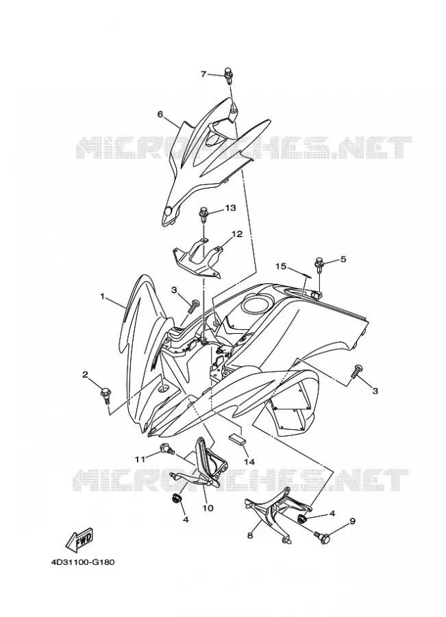 FRONT FENDER Yamaha QUAD 250 2011 RAPTOR  YFM250R