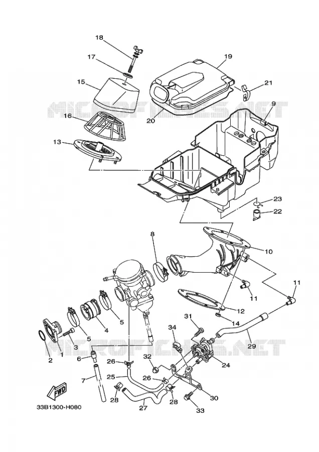 INTAKE Yamaha QUAD 250 2011 RAPTOR  YFM250R