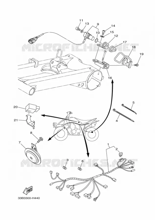 ELECTRICAL 2 Yamaha QUAD 250 2011 RAPTOR  YFM250R