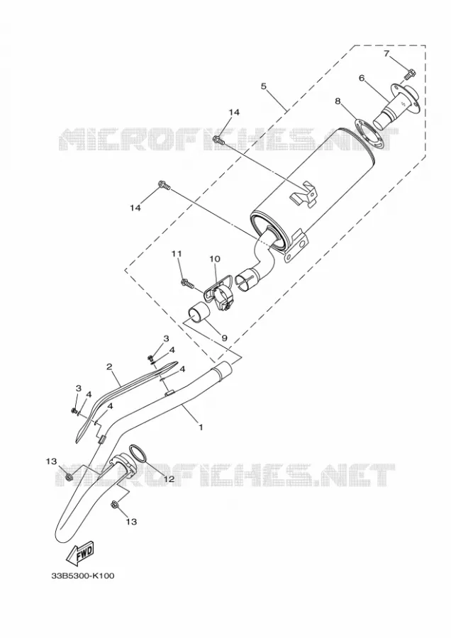 EXHAUST Yamaha QUAD 250 2011 RAPTOR  YFM250R