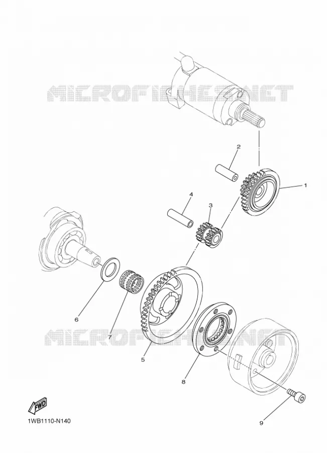STARTER CLUTCH Yamaha QUAD 250 2011 RAPTOR  YFM250R