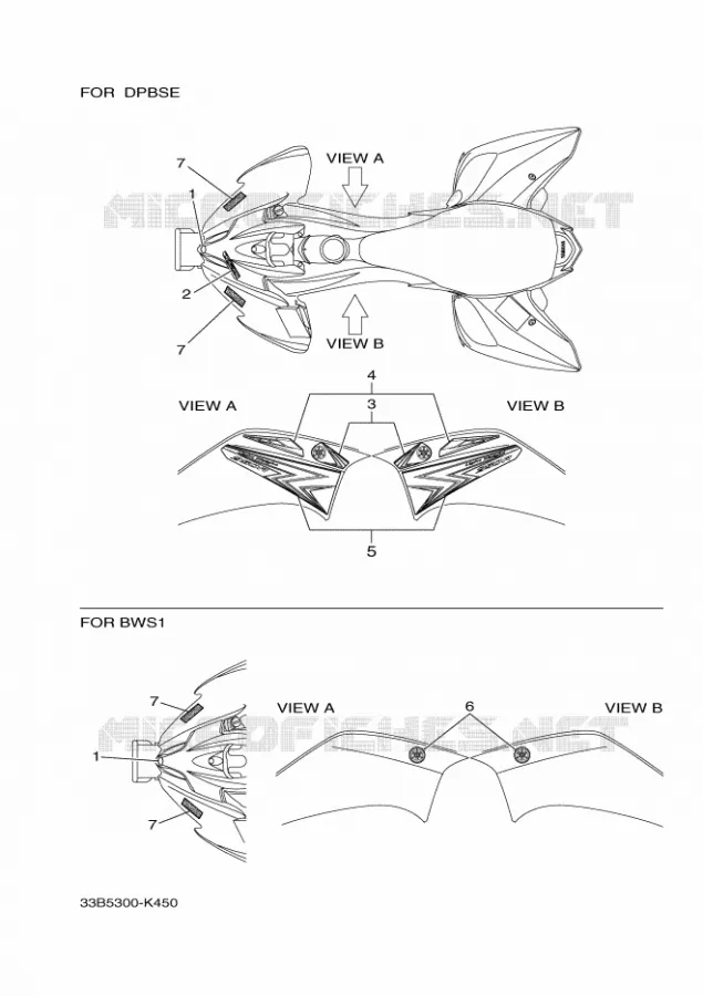 STICKER Yamaha QUAD 250 2011 RAPTOR  YFM250R