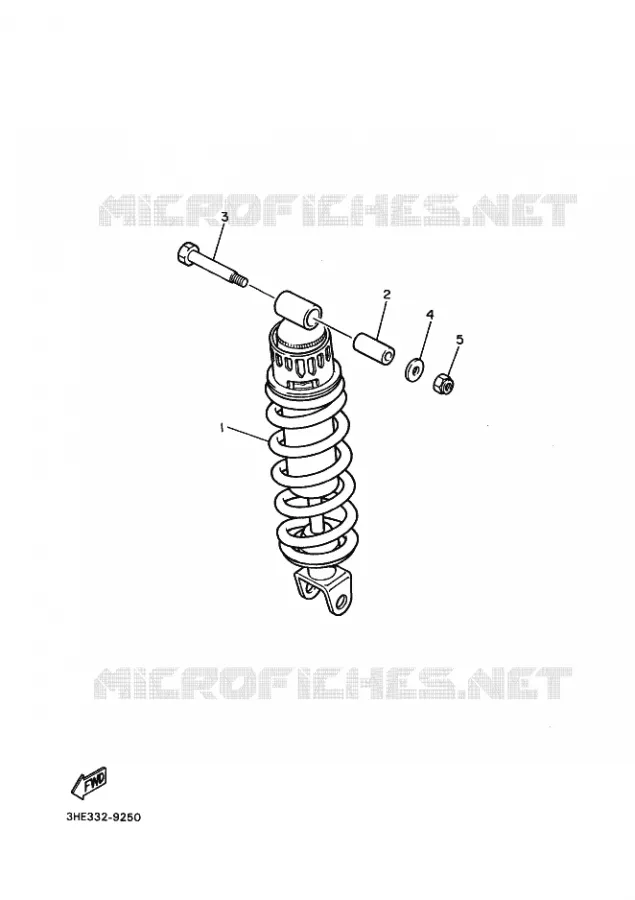 REAR SHOCK ABSORBER Yamaha MOTO 600 1997 FZR GENESIS  FZR600
