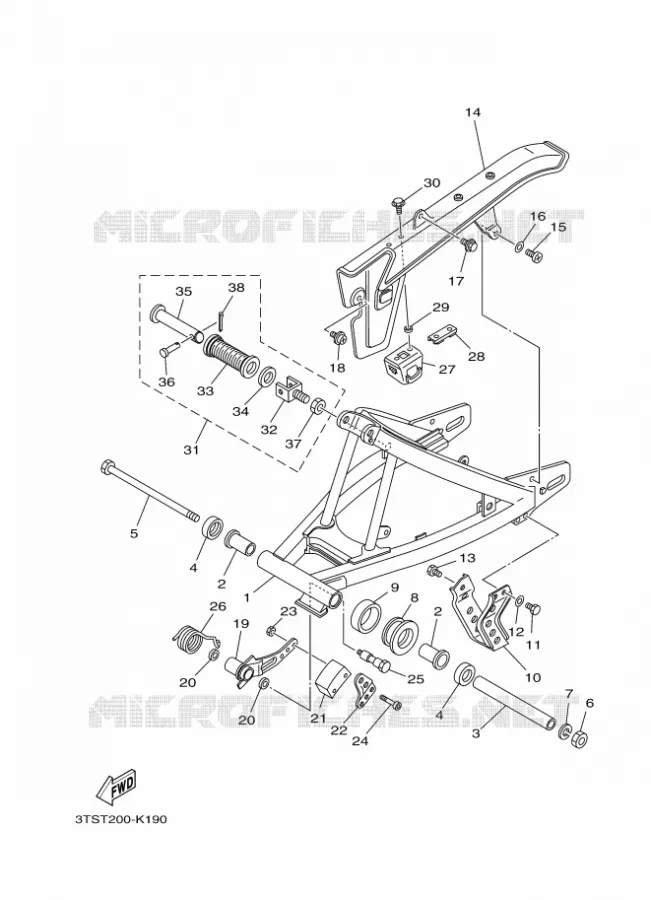 SWINGARM Yamaha MOTO 175 2013 DT  DT175