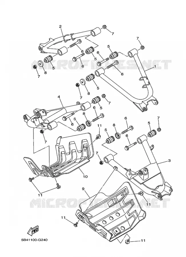 SWINGARM Yamaha SIDE BY SIDE 700 2011 RHINO  YXR700F