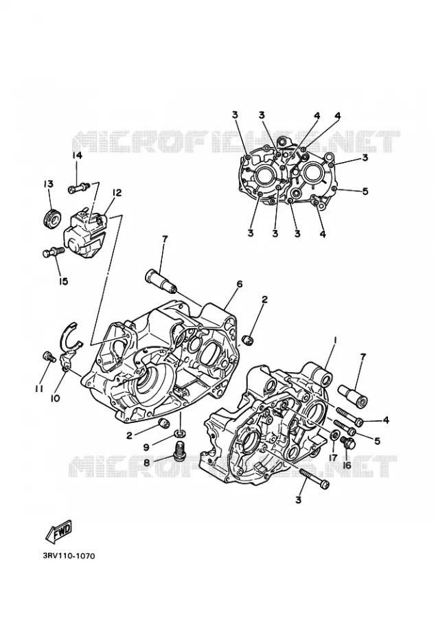 CRANKCASE Yamaha MOTO 80 1995 PW80  PW80