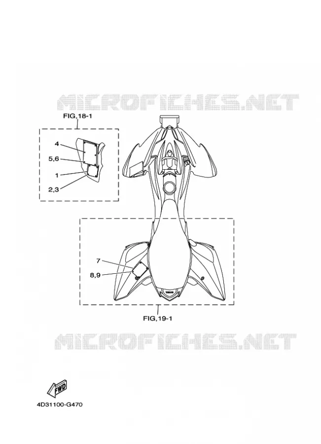 STICKER / LABEL 4 Yamaha QUAD 250 2008 RAPTOR  YFM250R