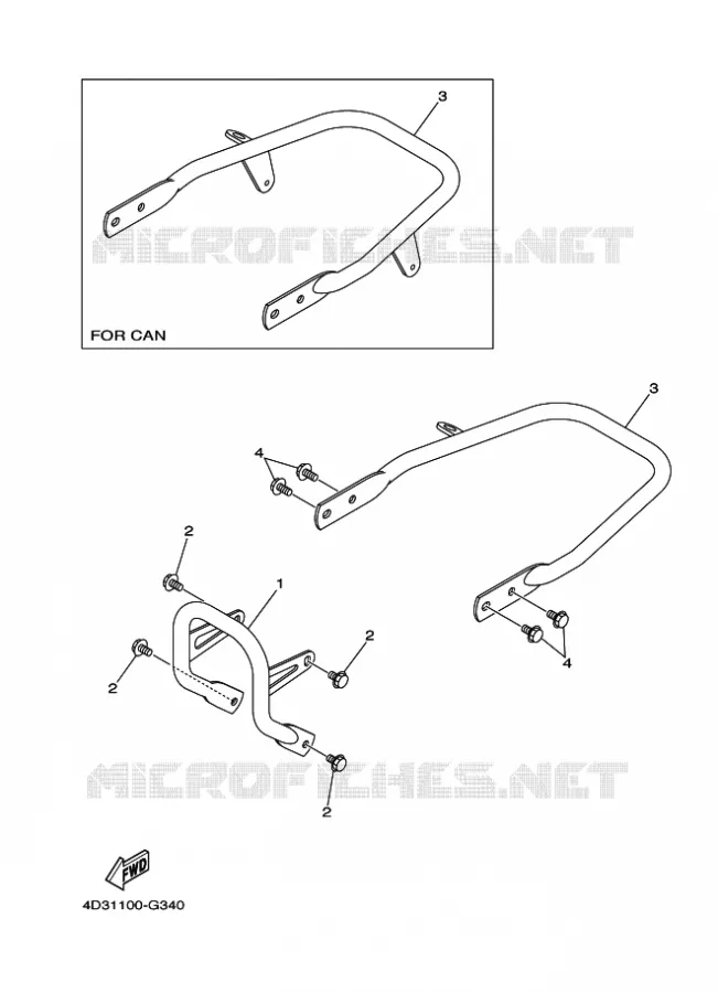 BUMPER Yamaha QUAD 250 2008 RAPTOR  YFM250R