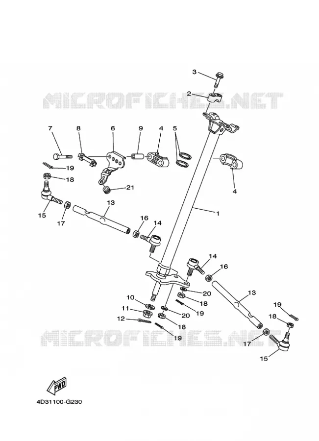 STEERING Yamaha QUAD 250 2009 RAPTOR  YFM250R
