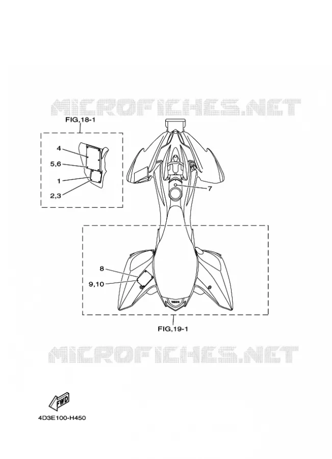 STICKER / LABEL 2 Yamaha QUAD 250 2009 RAPTOR  YFM250R