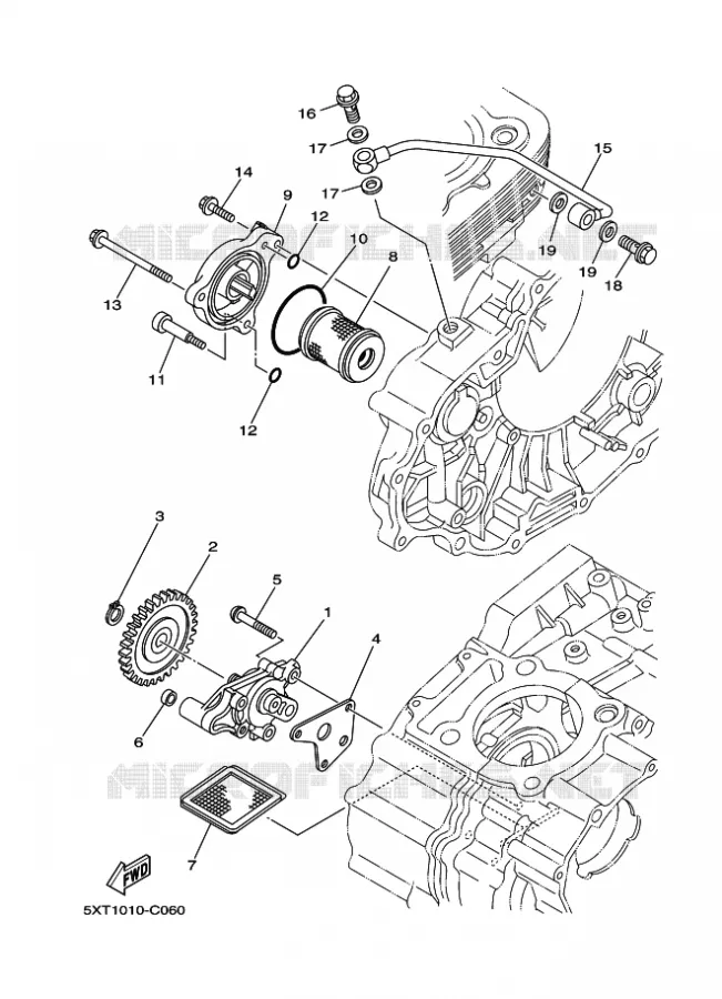 OIL PUMP Yamaha QUAD 250 2009 RAPTOR  YFM250R