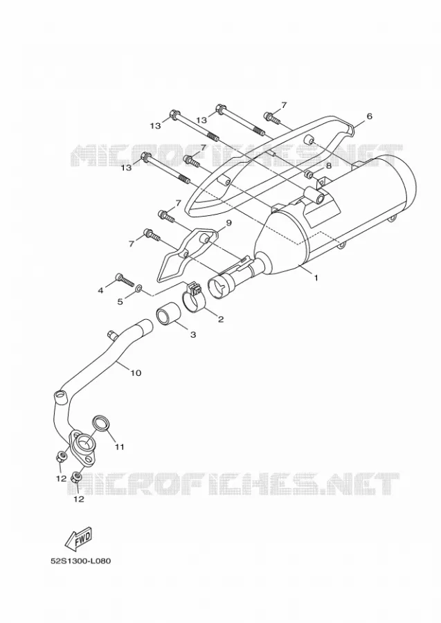 EXHAUST Yamaha SCOOTER 151 2016 XENTER  HW151