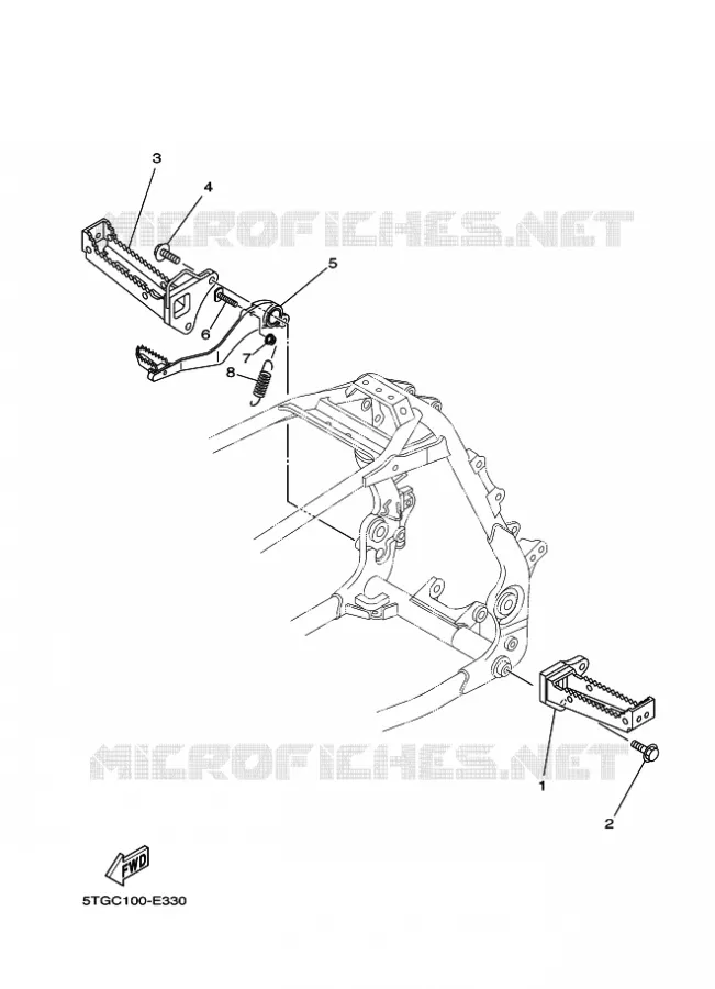 STAND / FOOTREST Yamaha QUAD 450 2009 YFZ  YFZ450