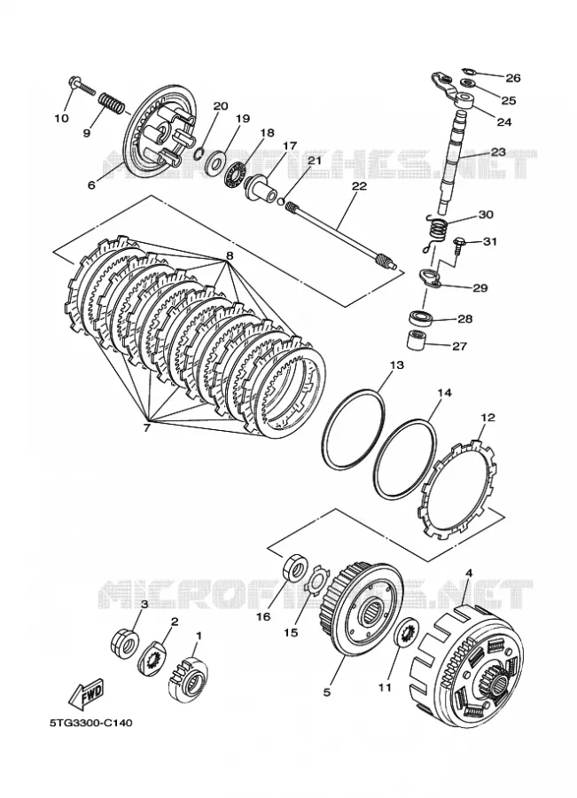 STARTER CLUTCH Yamaha QUAD 450 2009 YFZ  YFZ450