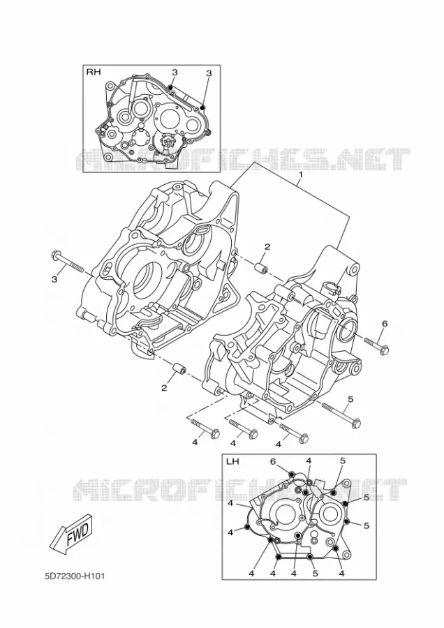 CRANKCASE Yamaha MOTO 125 2015 YZF-R125 ABS  YZF-R125A