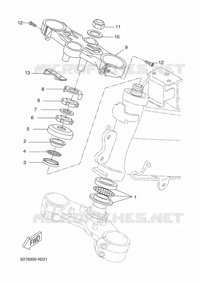 STEERING Yamaha MOTO 125 2015 YZF-R125 ABS  YZF-R125A