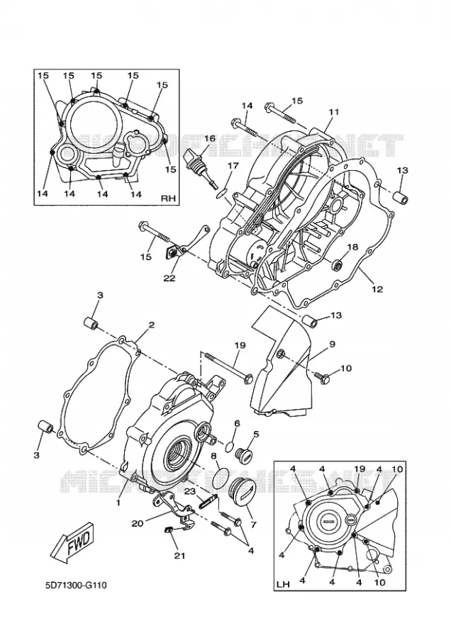 COVER - ENGINE 1 Yamaha MOTO 125 2016 R125  YZF-R125