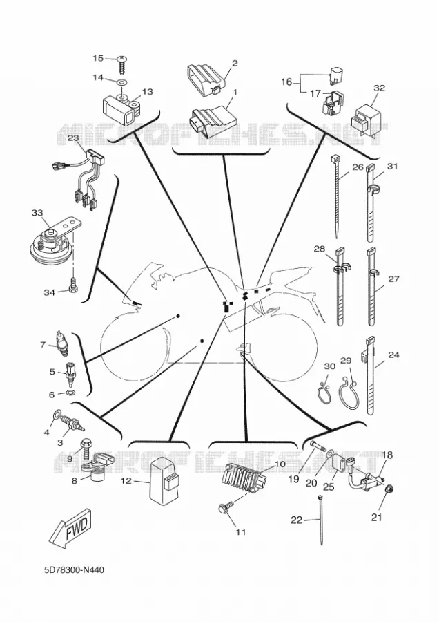 ELECTRICAL 2 Yamaha MOTO 125 2016 R125  YZF-R125