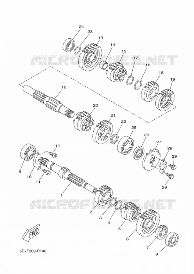 TRANSMISSION Yamaha MOTO 125 2016 R125  YZF-R125