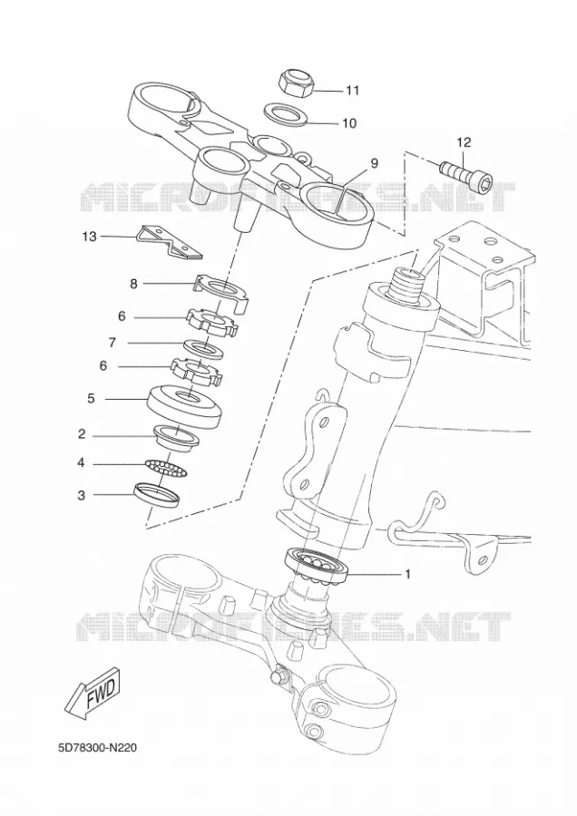 STEERING Yamaha MOTO 125 2016 R125  YZF-R125