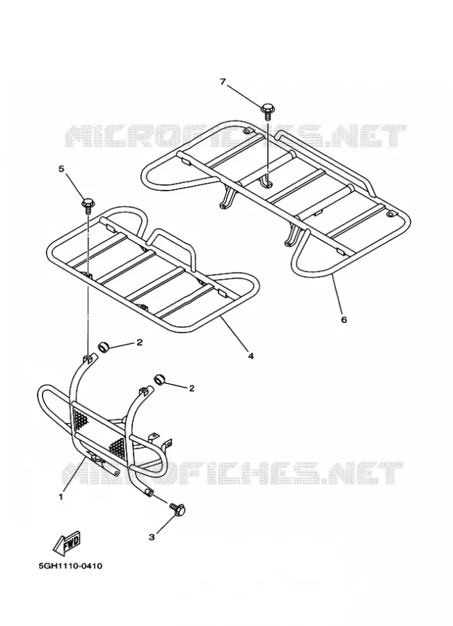 BUMPER Yamaha QUAD 400 2000 KODIAK  YFM400FWA