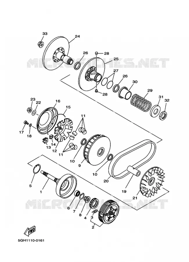 STARTER CLUTCH Yamaha QUAD 400 2001 KODIAK  YFM400FWA