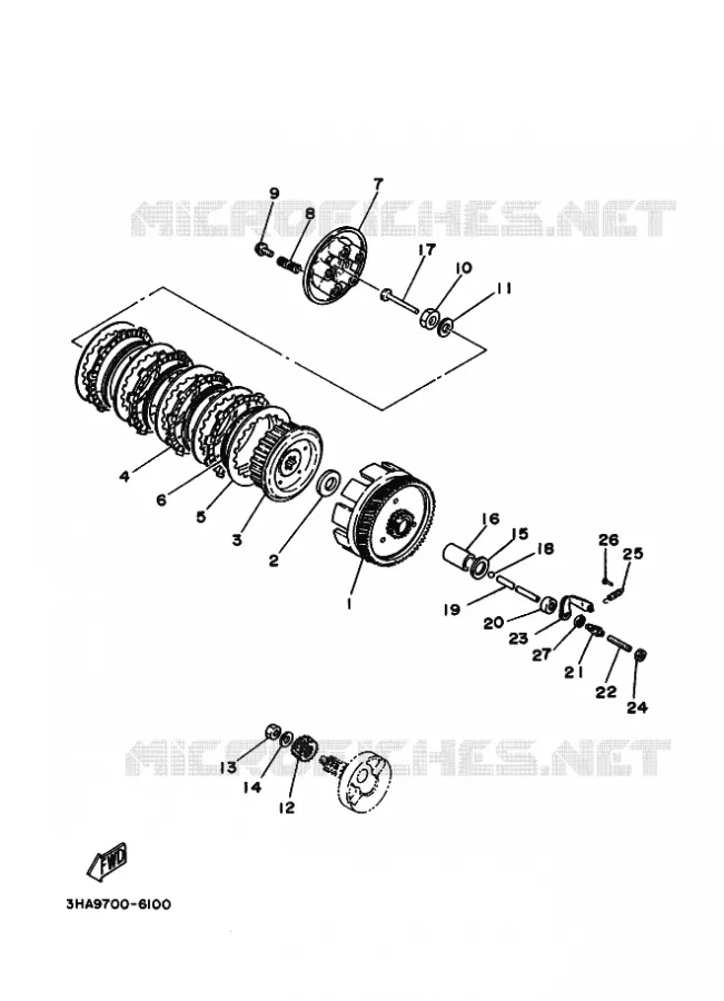 STARTER CLUTCH Yamaha MOTO 100 1999 AG  AG100F
