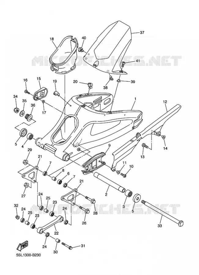 SWINGARM Yamaha MOTO 600 2003 R6  YZF-R6