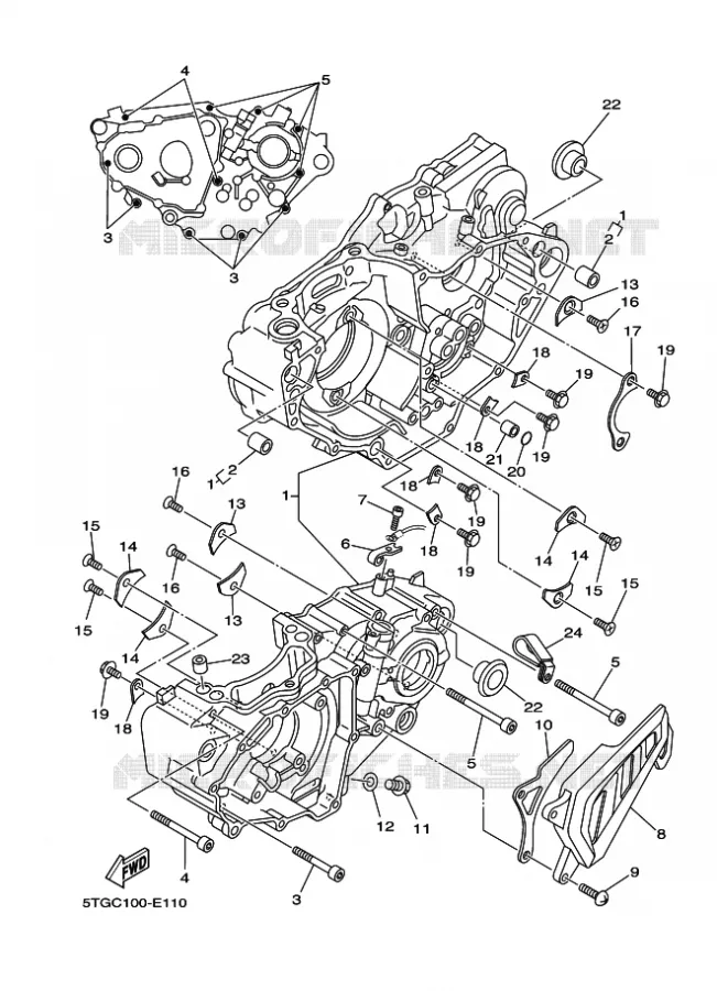 CRANKCASE Yamaha QUAD 450 2006 YFZ  YFZ450