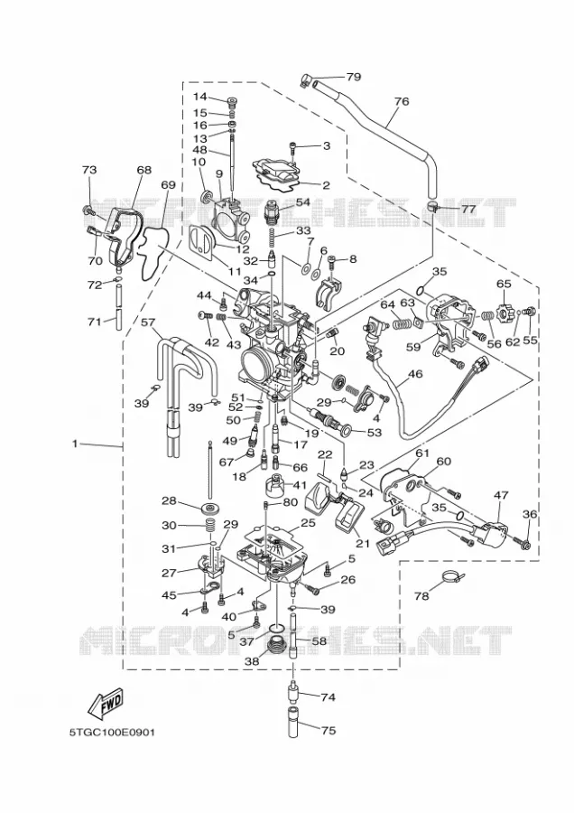 CARBURETOR Yamaha QUAD 450 2006 YFZ  YFZ450