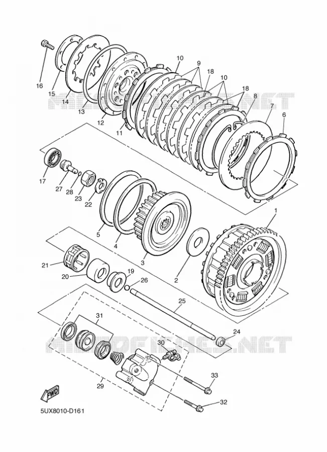 STARTER CLUTCH Yamaha MOTO 1300 2013 XJR  XJR1300