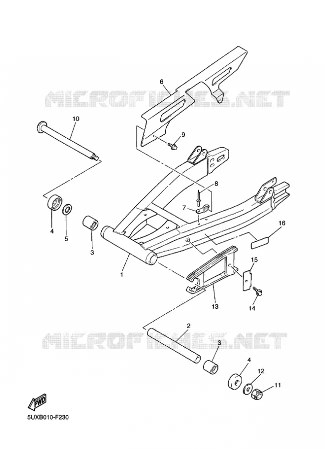 SWINGARM / SHOCK ABSORBER Yamaha MOTO 1300 2013 XJR  XJR1300