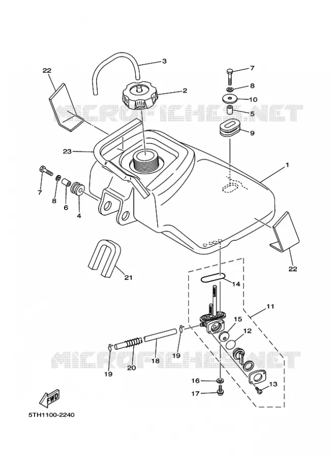 FUEL TANK Yamaha QUAD 50 2007 RAPTOR  YFM50
