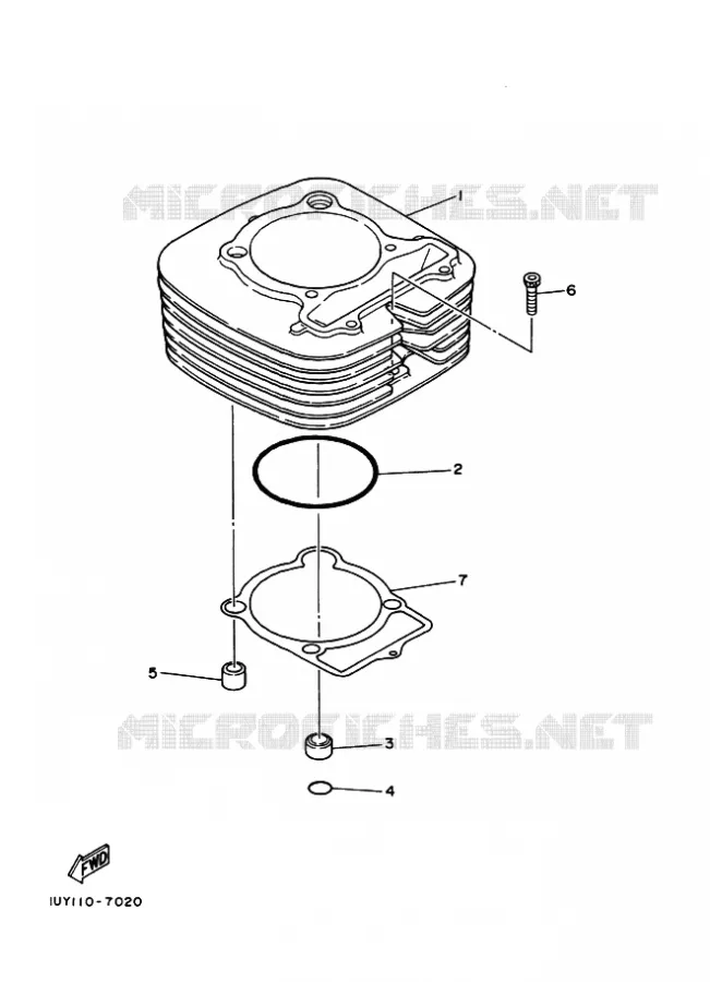 CYLINDER Yamaha QUAD 350 2005 RAPTOR  YFM350