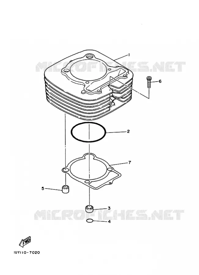 CYLINDER Yamaha QUAD 350 2007 RAPTOR  YFM350