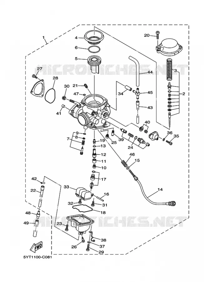 CARBURETOR Yamaha QUAD 350 2007 RAPTOR  YFM350