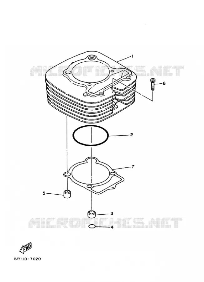 CYLINDER Yamaha QUAD 350 2008 RAPTOR  YFM350