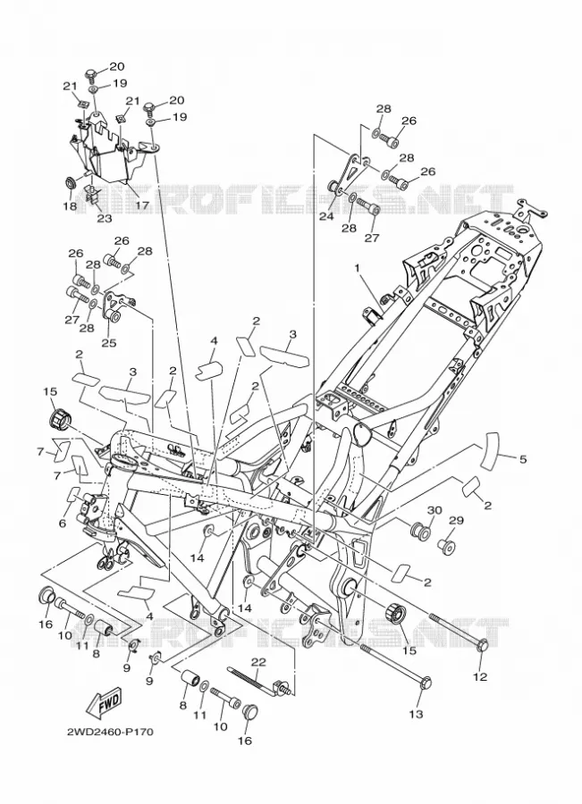 FRAME Yamaha MOTO 300 2016 R3  YZF-R3A