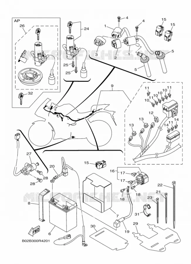 ELECTRICAL 1 Yamaha MOTO 300 2016 R3  YZF-R3A