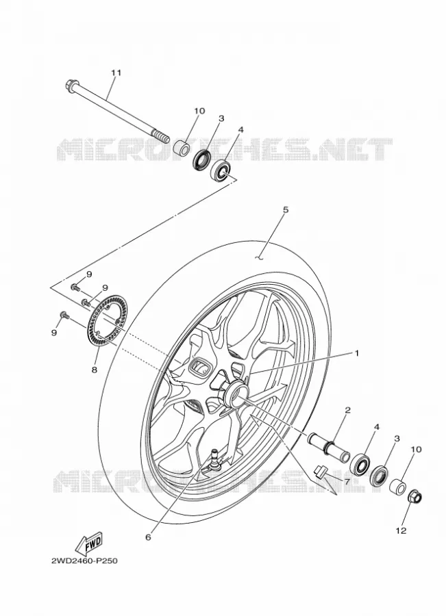 FRONT WHEEL Yamaha MOTO 300 2016 R3  YZF-R3A