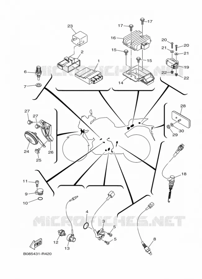 ELECTRICAL 2 Yamaha MOTO 300 2016 MT  MTN320-A