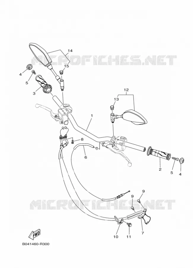 HANDLEBAR & CABLES Yamaha MOTO 300 2016 MT  MTN320-A