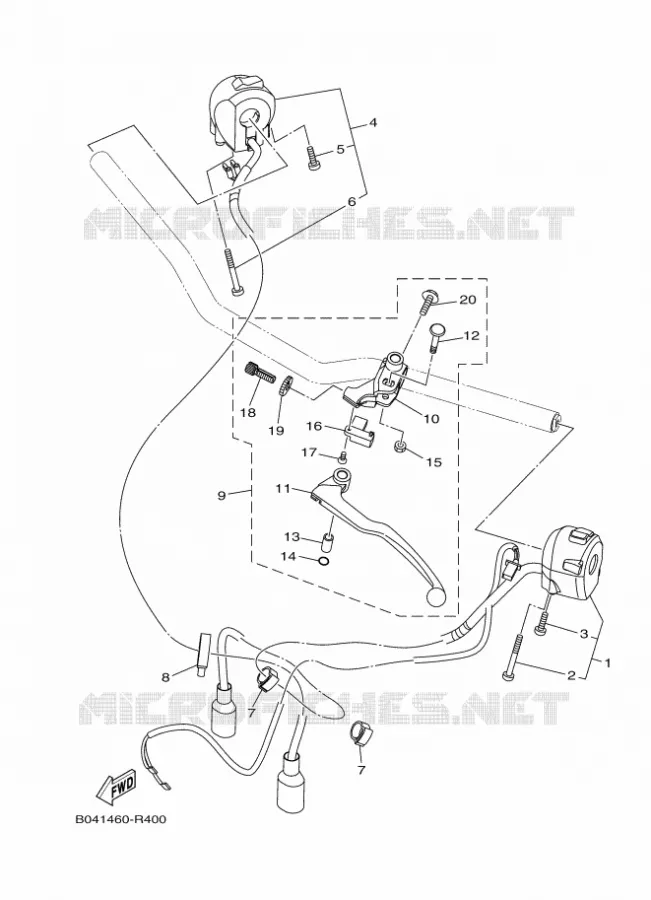 SWITCH / LEVER Yamaha MOTO 300 2016 MT  MTN320-A
