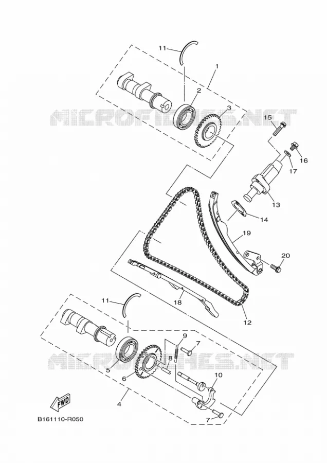 CAMSHAFT / TIMING CHAIN Yamaha QUAD 700 2016 KODIAK  YFM700FWB