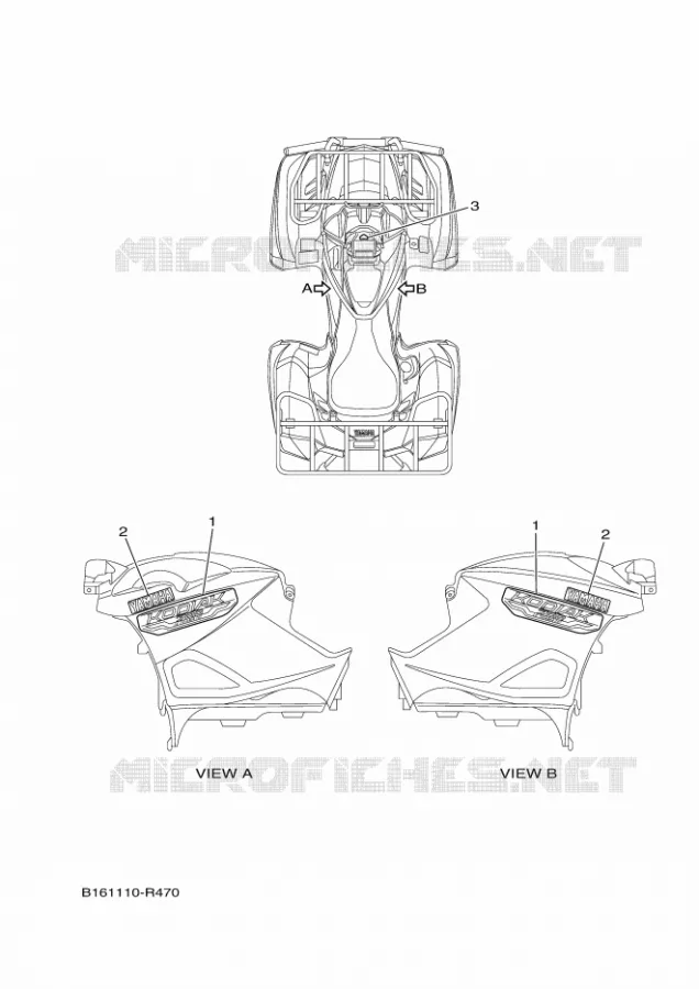 STICKER Yamaha QUAD 700 2017 KODIAK  YFM700FWB