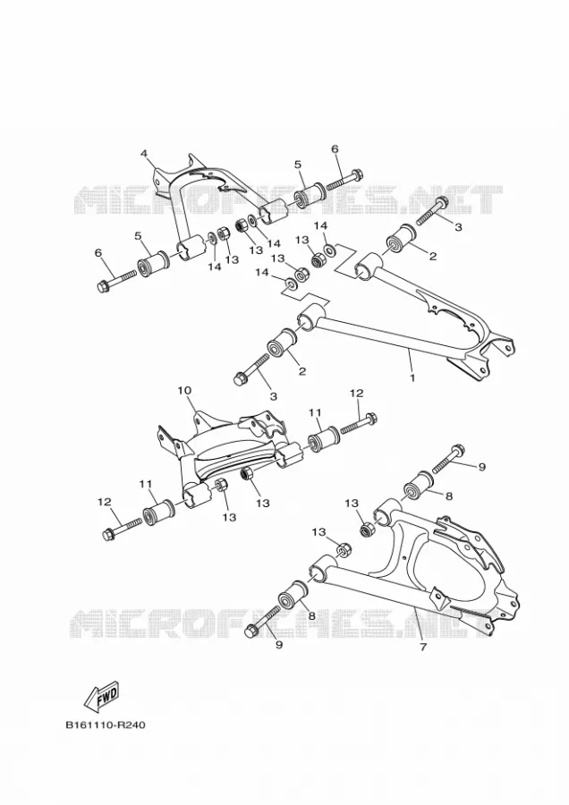 SWINGARM Yamaha QUAD 700 2017 KODIAK  YFM700FWB