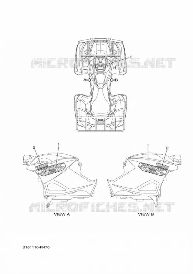 STICKER Yamaha QUAD 700 2017 KODIAK  YFM700FWB
