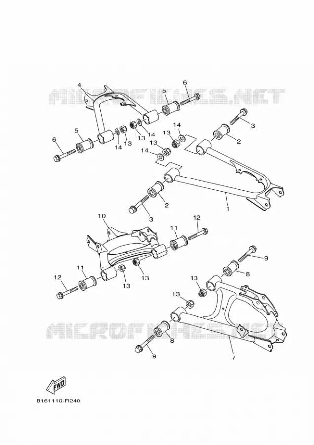 SWINGARM Yamaha QUAD 700 2017 KODIAK  YFM700FWB