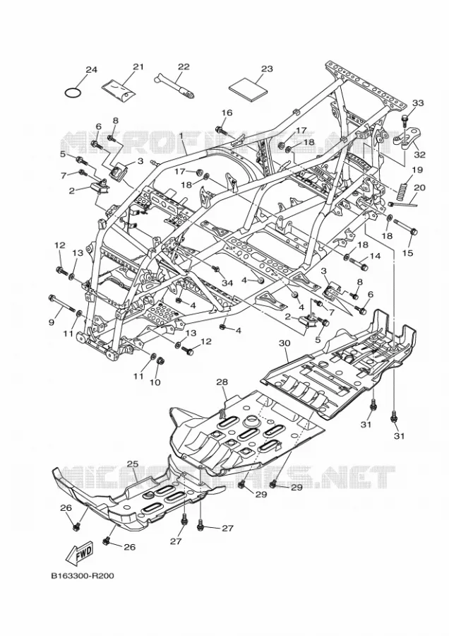 FRAME Yamaha QUAD 700 2017 KODIAK  YFM700FWB