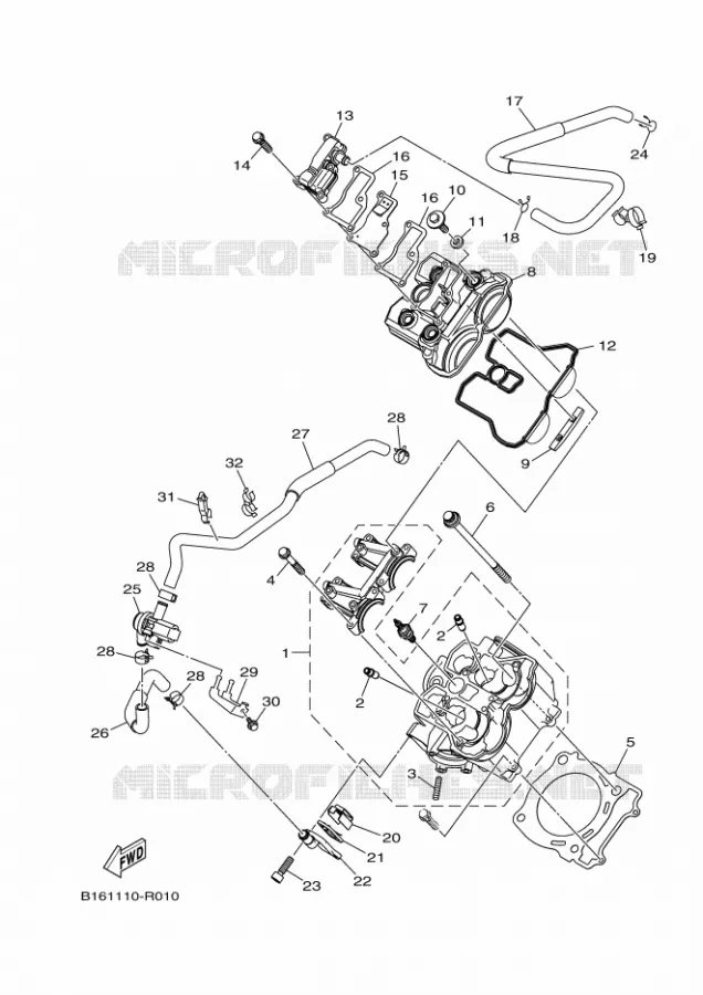 CYLINDER HEAD  Yamaha QUAD 700 2017 GRIZZLY  YFM700FWAD
